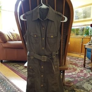 Navy Green Calvin Klein Dress